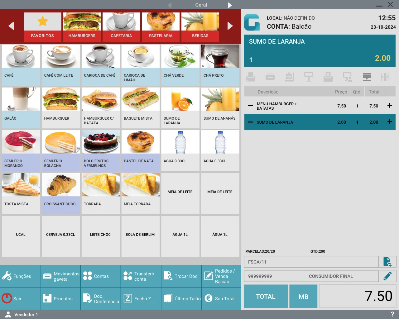Software de faturação para Cafés e Pastelarias